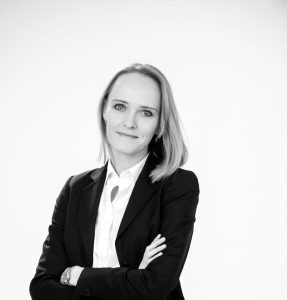 Black and white woman portrait